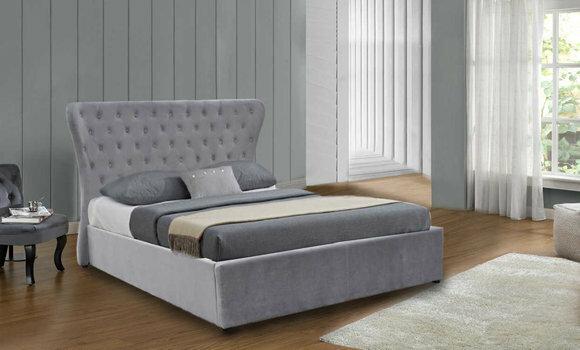 Gepolstertes Designer Bett Textil Leder Polster Betten 180x200cm Schlafzimmer