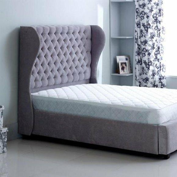 Chesterfield Designer Bett Schlafzimmer Textil Leder Polster 140/160/180/200 cm
