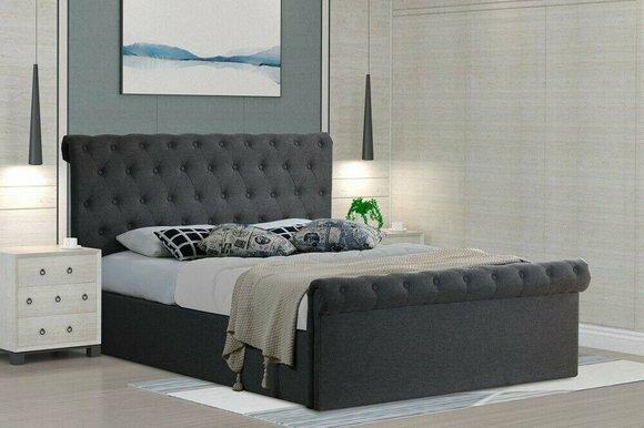 Chesterfield Klassisches Design Bett Polster Betten Textil 140x200cm jvmoebel ®