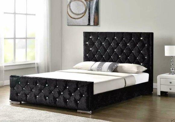 Chesterfield Hotel Doppel Leder Bett Schlafzimmer Polster Luxus Betten