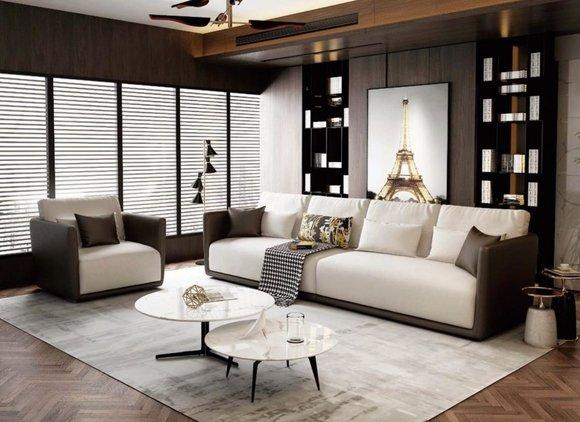 Komplett Set Sofagarnitur 4+1 Sitz Couch Tisch Design Wohnlandschaft