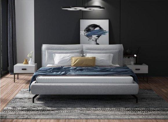 Italienische Designer Möbel Bett Doppel Schlazimmer 180x200cm Leder Neu