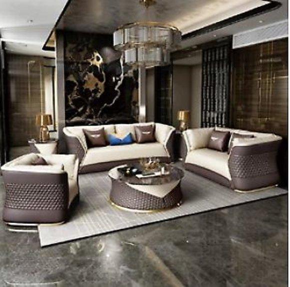 Sofa Couch Garnitur Sitz Polster Komplett Set 3+2+1 Sofas Designer