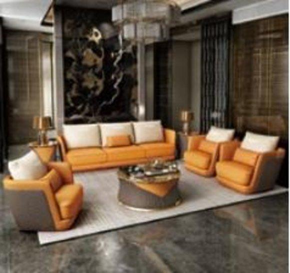 Edle Luxus Klasse Wohn Zimmer Set Garnitur Sofa Couch Polster 4tlg. Set