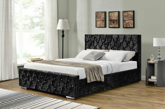 Chesterfield Bett Design Schlafzimmer Englisches Betten 140x200cm Textil