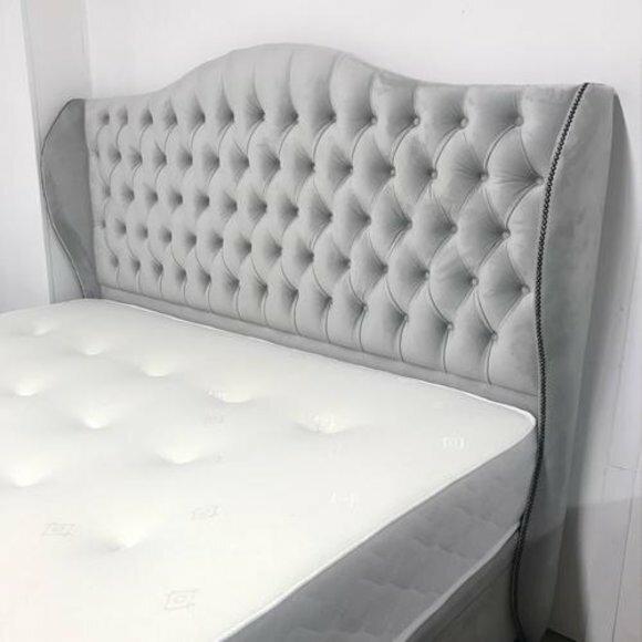 Chesterfield Bett Design Schlafzimmer Englisches Betten 180x200cm Textil