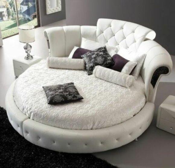 Chesterfield-Bett Luxusbetten Rundes Design Hotel Rundbett Schlafzimmer