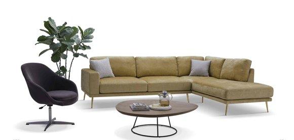 Design Stoff Ecksofa L-Form Sofa Couch Design Polster Textil Modern