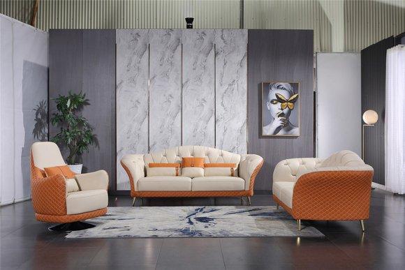 Sofagarnitur 3+2+1 Sitzer Set Design Sofa Polster Couchen Couch Modern