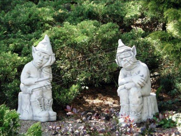Zwerg Statue Statuen Skulpturen Figur Dekoration Garten Terrasse Stein