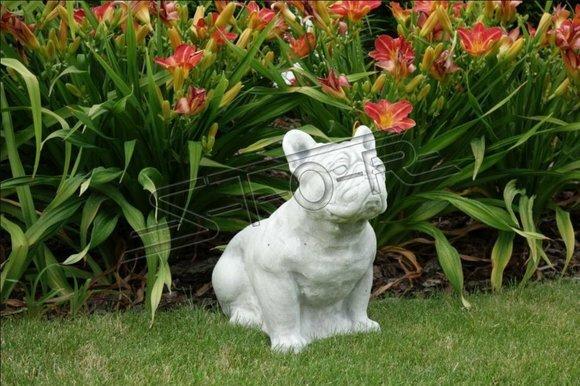 Garten Dekoration Hund Terrasse Stein Figuren Figur Deko Statue Skulptur