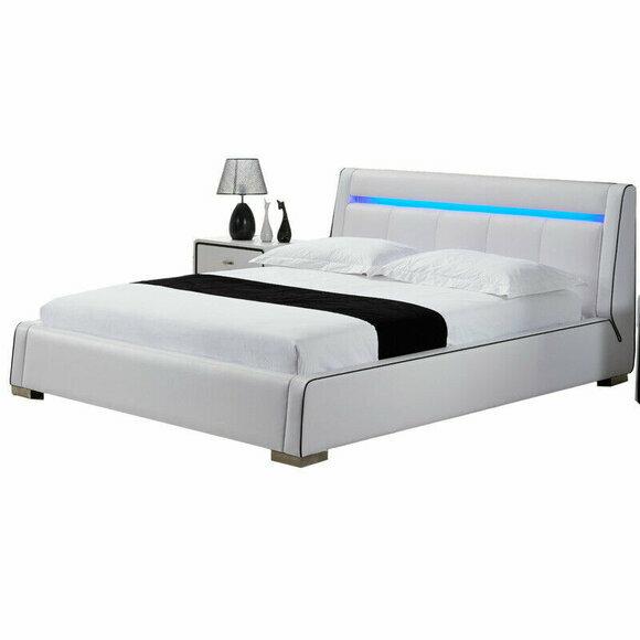 Design Leder Bett Doppel Ehe Modernes Hotel Gestell Luxus Schlaf Zimmer