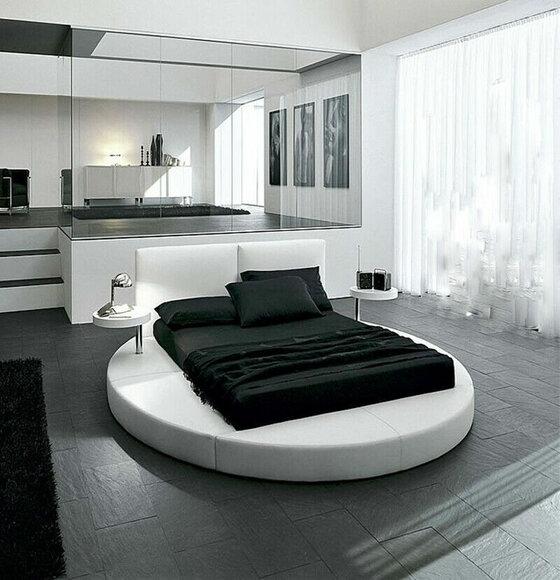 Rundes Bett Rund Design Betten Leder Doppel Luxus Hotel Gestell Schlaf