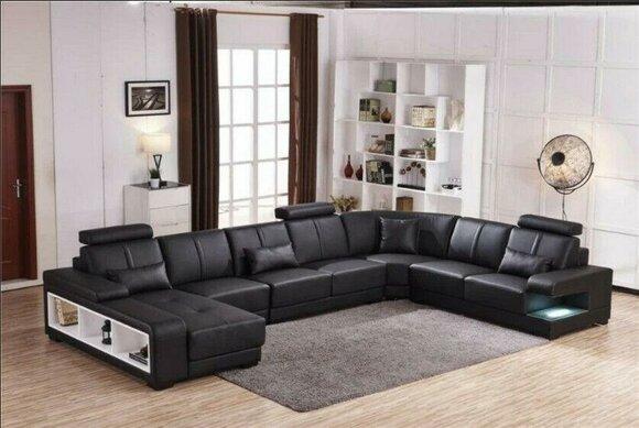 XXL BIG Wohnlandschaft U Form Ecksofa Sofa Couch Polster Garnitur