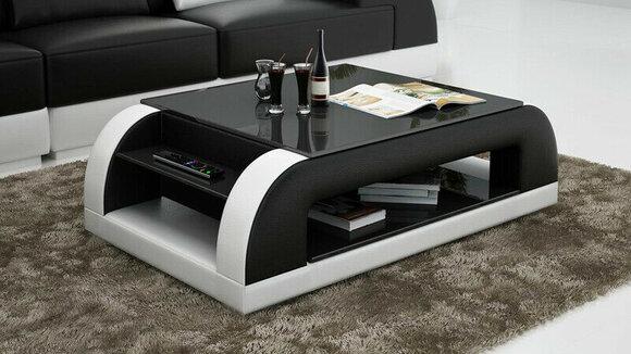 Kindersicher Glastisch Couchtisch Tisch Sofa Designer Gepolstert 120x70cm
