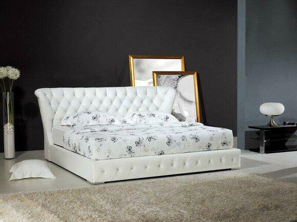 Designer Bett Chesterfield Leder Hotel Betten Doppel Schlaf Zimmer Luxus