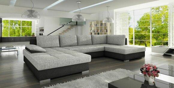 Couch Garnitur U Form Big design Wohnlandschaft Ecksofa xxl Polster Eck