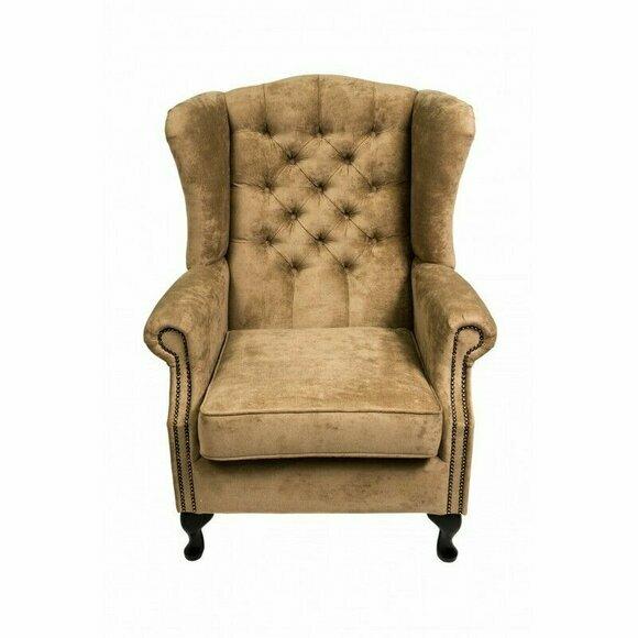 Ohrensessel Sessel Fernseh Stuhl Polster Sofa 1 Sitzer Relax Chesterfield