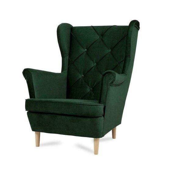 Chesterfield Sessel Fernseh Couch 1 Sitzer Sofa Textil Stoff Ohrensessel