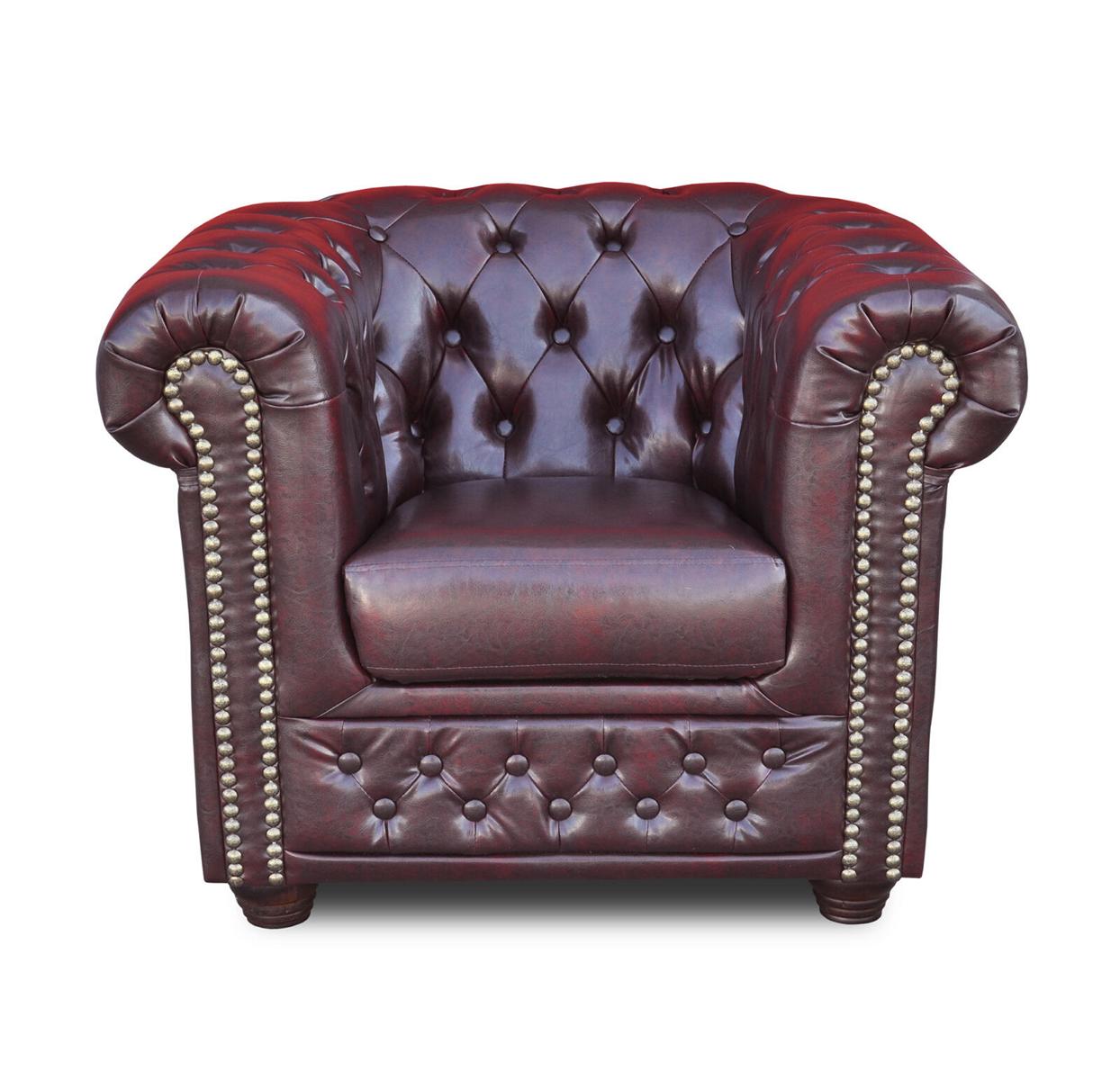 Chesterfield Sessel Fernseh Couch 1 Sitzer Sofa Textil Stoff Couchen Polster