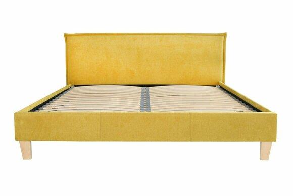 Doppelbett Bett Betten Polster Schlafzimmer Bettkasten Ehe Gelbe Textil Stoff