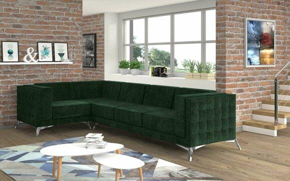Ecksofa Sofa Couch Polster L Form Wohnlandschaft Sitzgarnitur Sofas