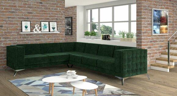 Stoff L-Form Couch Wohnlandschaft Ecksofa Garnitur Design Modern Sofa