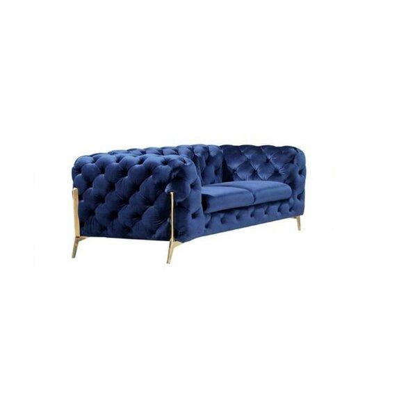 Luxus 2 Sitzer Couch Polster Sofa Leder Stoff Couchen Chesterfield Garnitur Neu