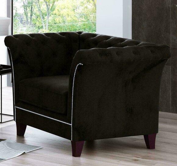 Chesterfield Sessel Couch Polster 1 Sitzer Samt Design Couchen Sofas