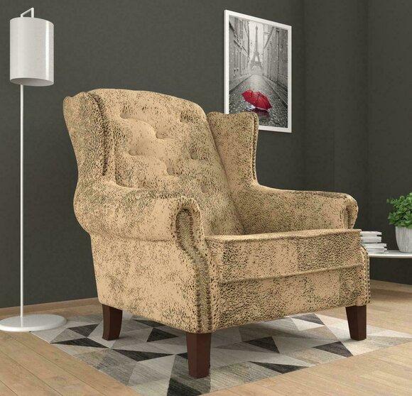 Ohrensessel Lounge Fernseh Club Polster Sitzer Sessel Design Couch Sofa