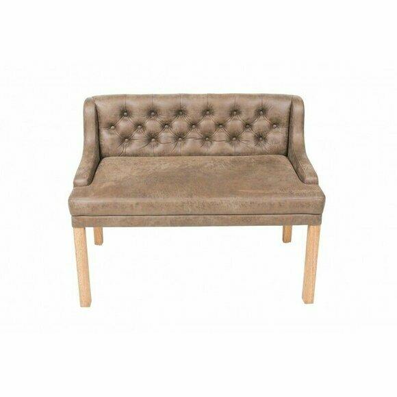 Chesterfield Bank Textil Sitz Bänke Restaurant Stoff Laden Sofa Leder Couch
