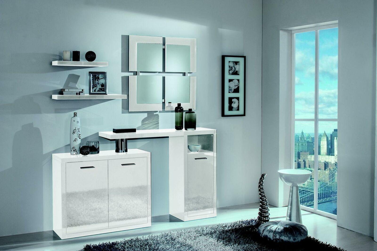 Flur Garderobe Konsole Tisch Eingang Tische Wand Kommoden Hochglanz