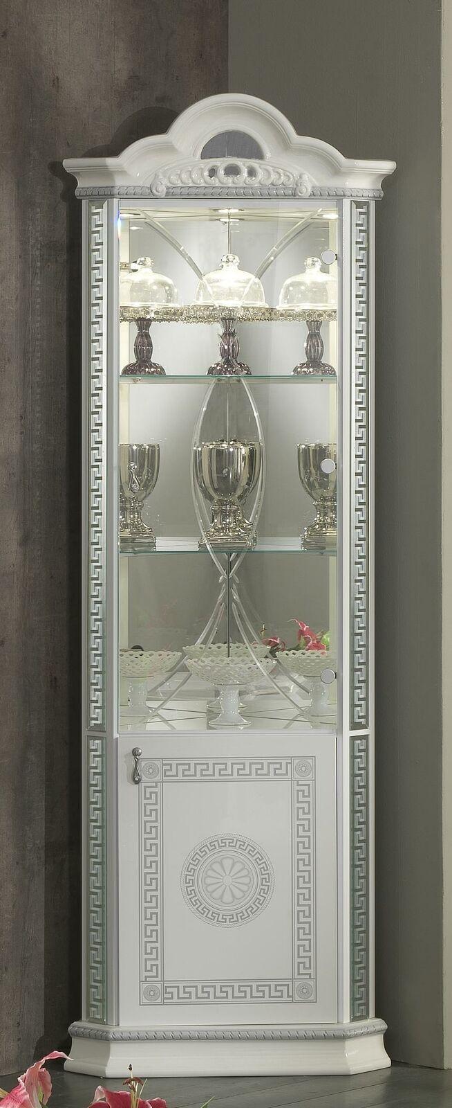 Eckschrank Luxus Vitrine Vitrinen Schrank Holz Schränke Italienische Stil