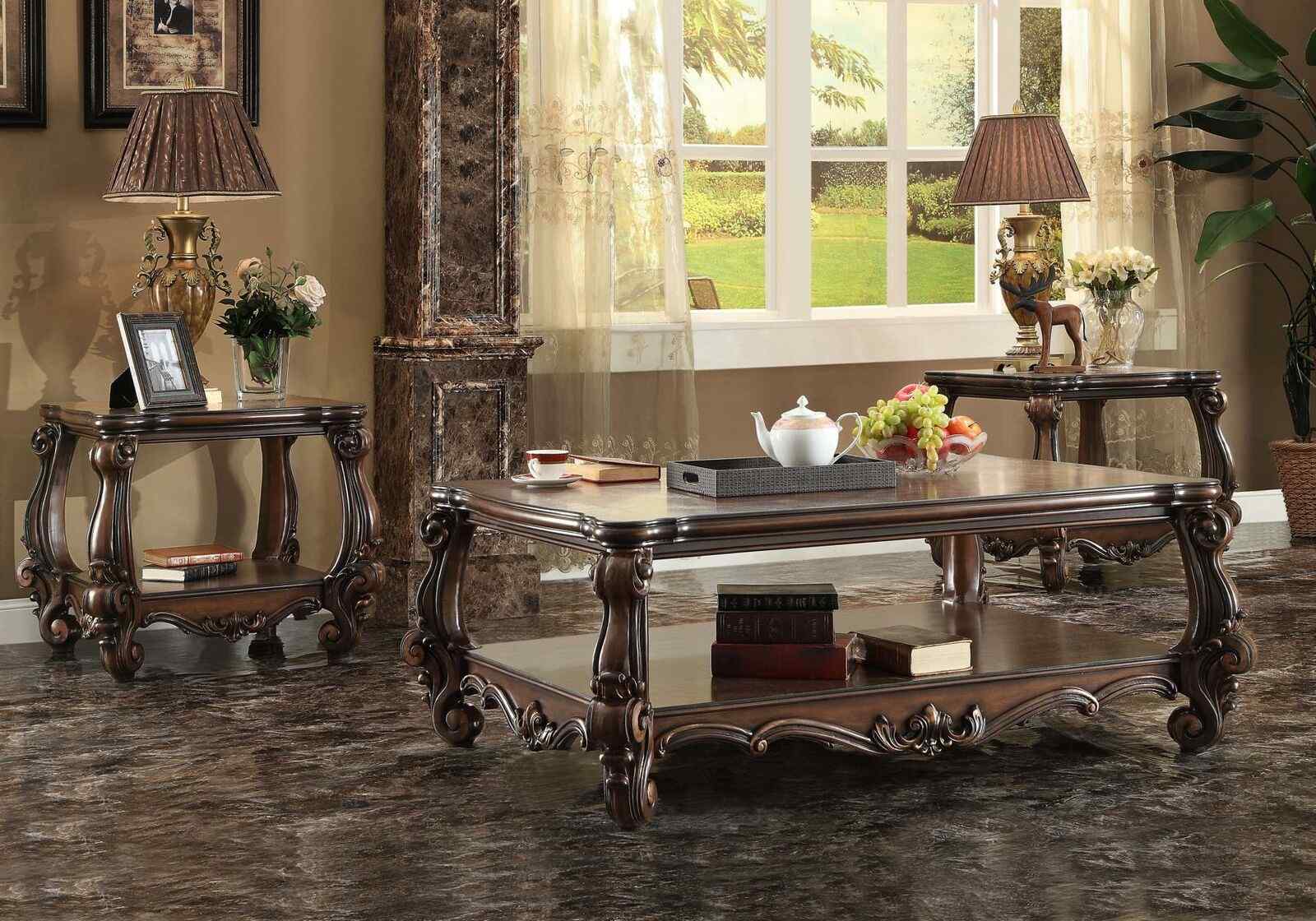 Disgner Klassischer Couchtisch Beistelltisch Sofa Wohnzimmer Tisch Holz