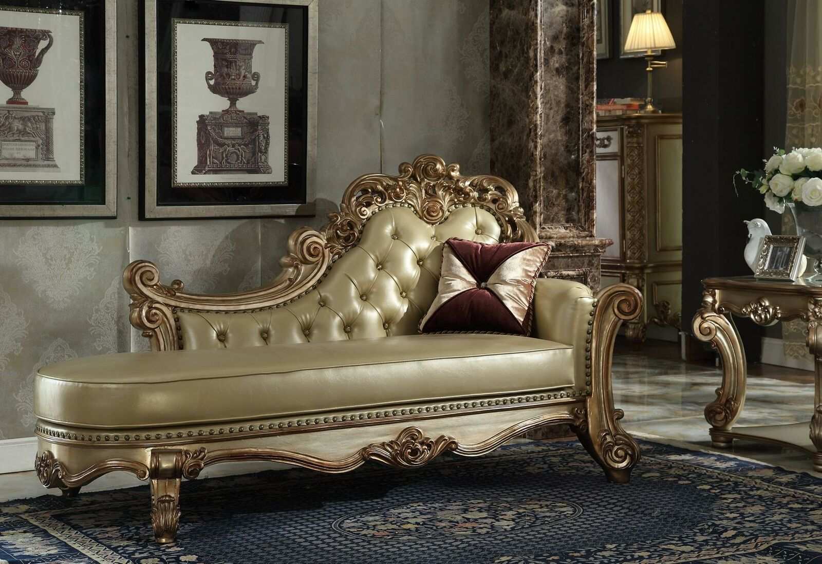 Chaiselongue Liege Relaxsessel Liegesessel Komfortliege Luxus Barock