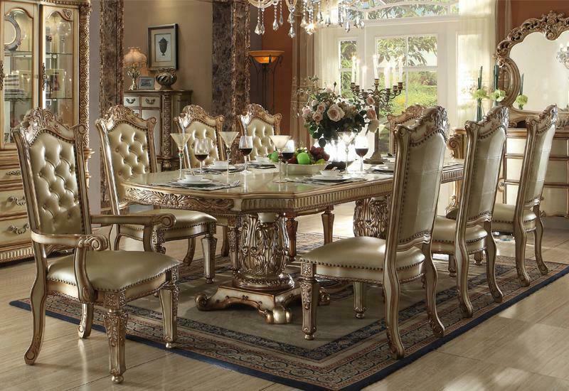 Barock Antik Stil Esstisch Tisch Echtes Holz Klassische Designer Tische