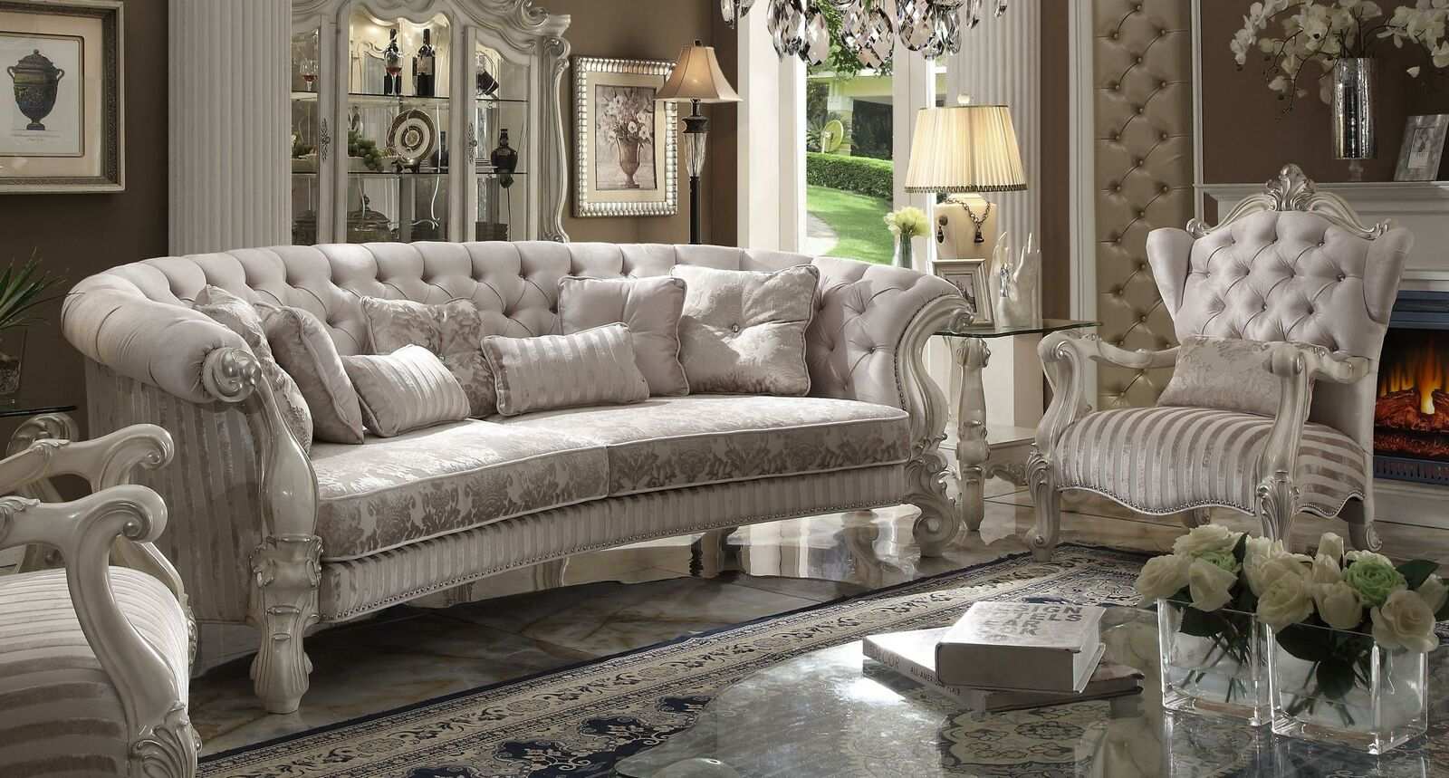 Big Sofa Couch Polster Garnitur 4+1 Sitzer Textil Sofas Couchen Chesterfield