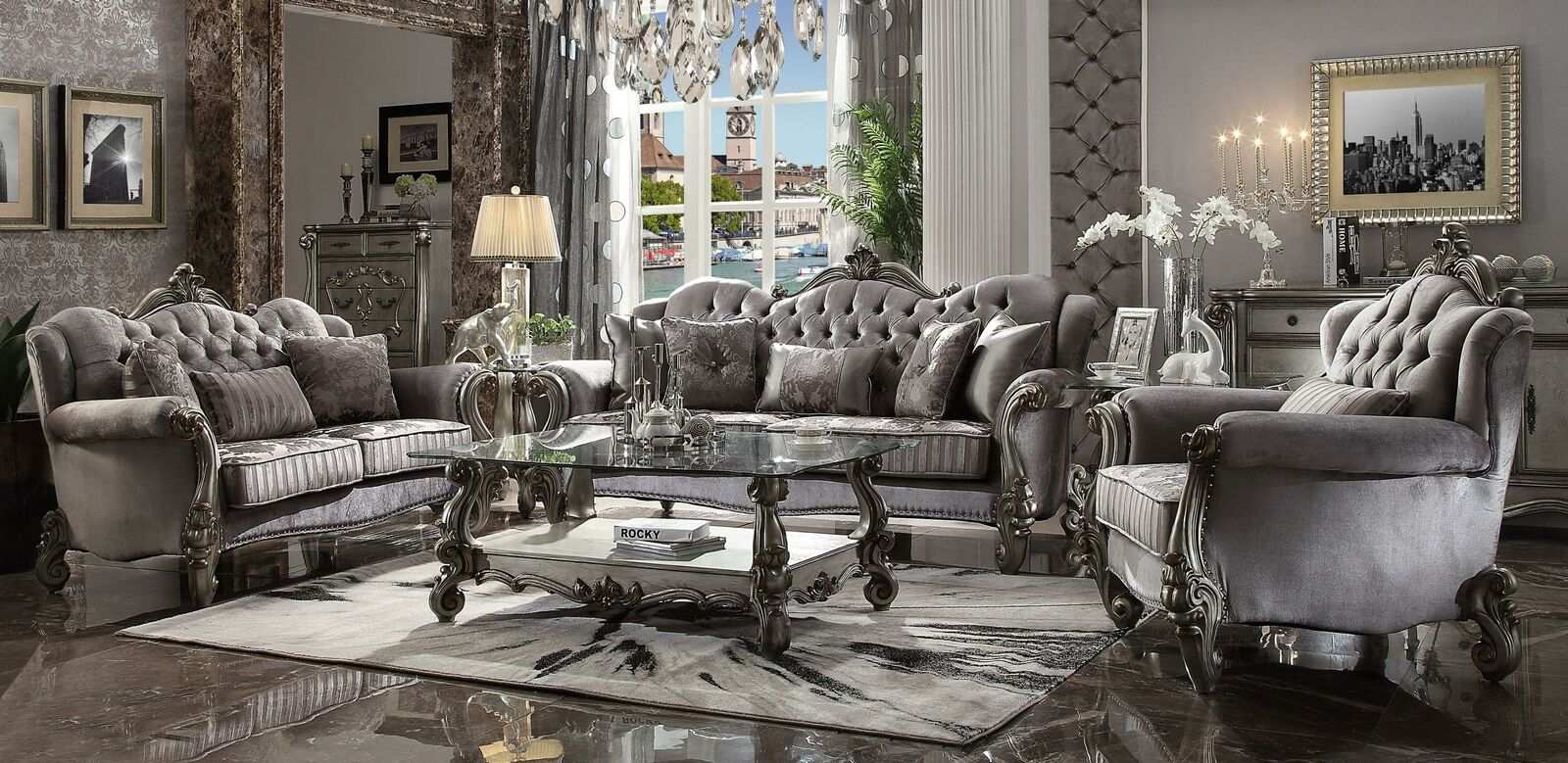 Sofagarnitur 3+2 Sitzer Klassischer Wohnlandschaft Sofas Couchen Polster