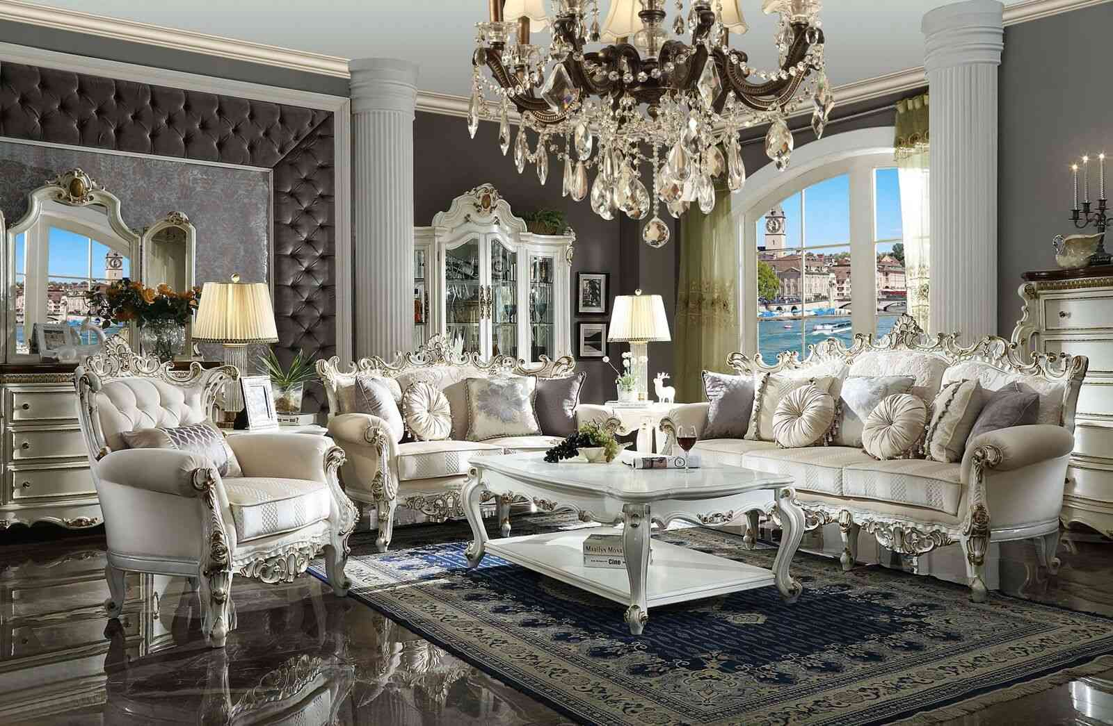 Sofagarnitur 3+2 Sitzer Klassischer Wohnlandschaft Sofas Couchen Polster