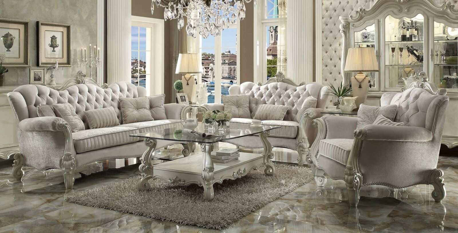 Sofagarnitur 3+2+1 Sitzer Klassischer Wohnlandschaft Sofas Couchen