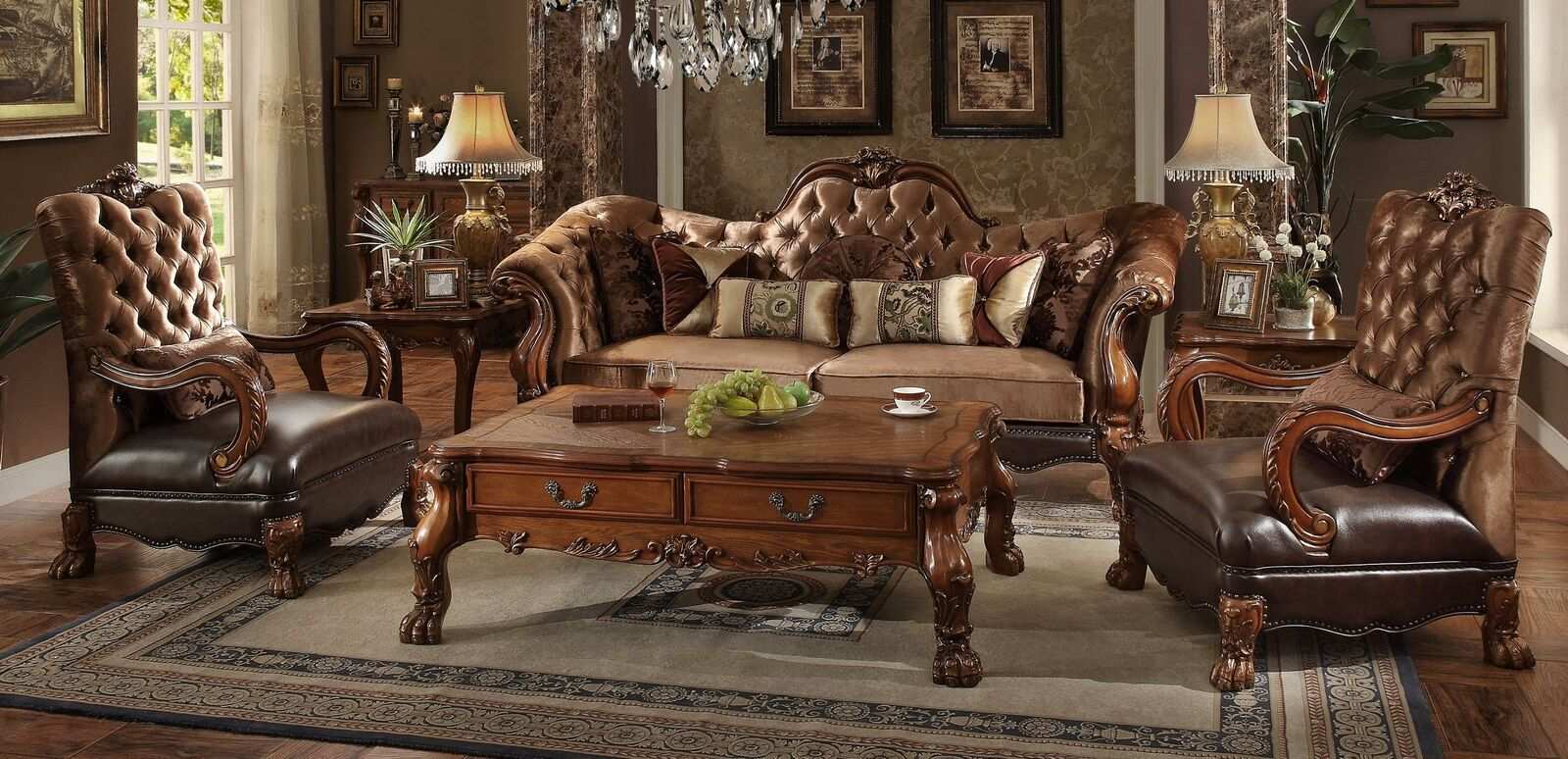 Design Sofagarnitur 3+1+1 Sitzer Couchtisch Beistelltisch 6 tlg.Wohnzimmer