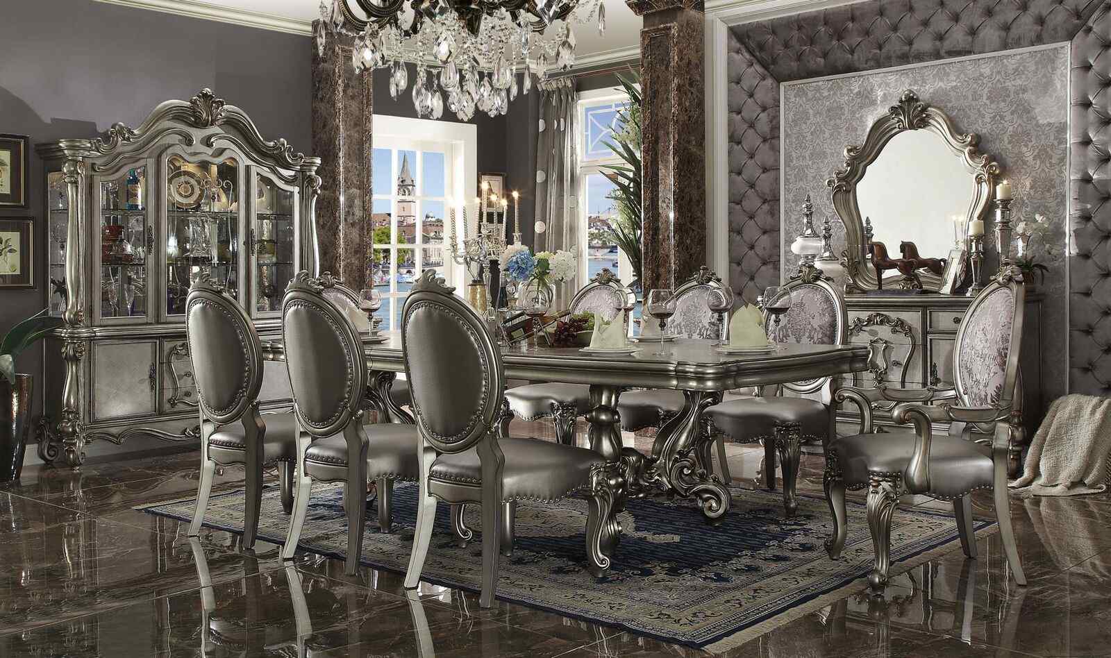 Esstisch & 8x Stühle Esszimmer Set Essgruppe Garnitur Tisch Stuhl Tische
