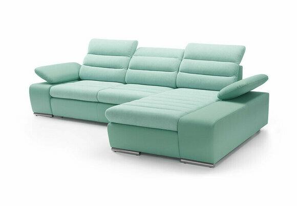 Design Ecksofa Schlafsofa Couch Leder Textil Polster Multifunktion Sofas