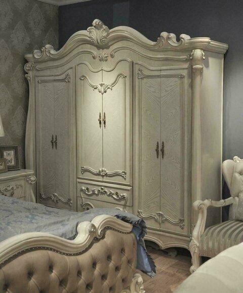 Klassischer Antik Stil Kleiderschrank Schrank Holz Garderobe Schlafzimmer