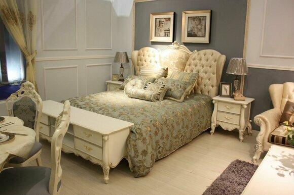 Chesterfield Bett Gepolsterte Betten Schlafzimmer Ehebett Betten 180x200cm neu