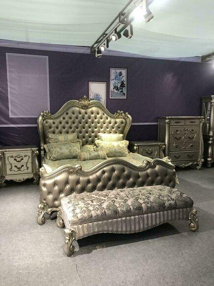 Bett Design Doppelbett Betten Luxus Klassiker Barock Rokoko Chestgerfield Neu