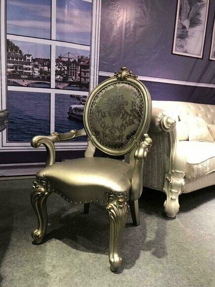 Stuhl Stühle Wohnzimmer Esszimmer Lehnstuhl Polsterstuhl Armlehne Luxus