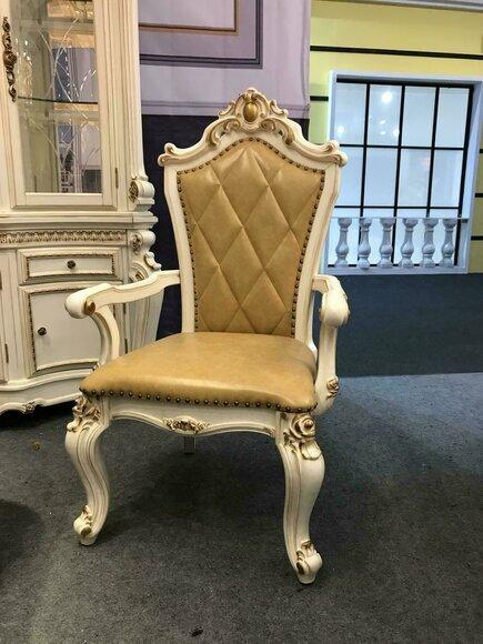 Wohnzimmer Stuhl Design Esszimmer Holz Stühle Polster mit Armlehne Barock
