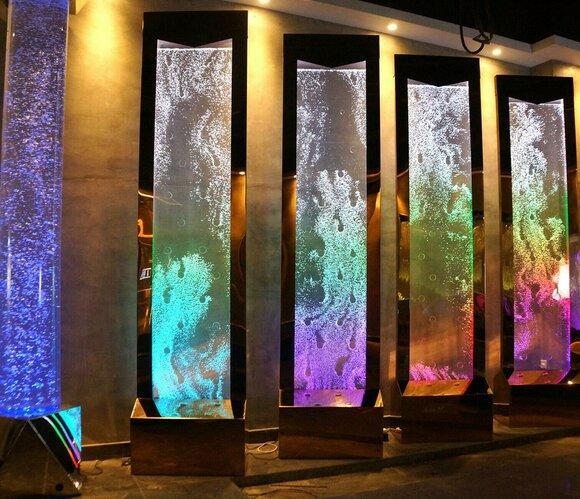 Trennwand Regal Schrank Wasserwand Säule Wände Waterwall LED