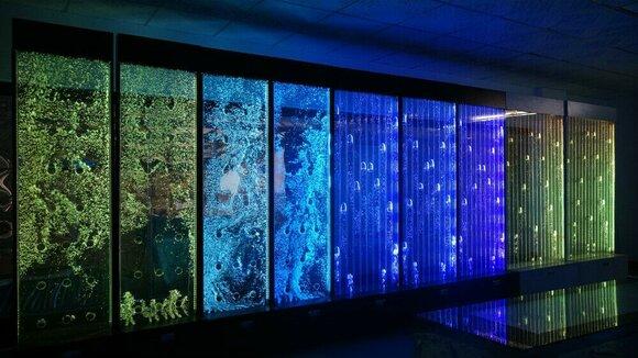 Wandpaneel Wasserblasen LED Wasserwand Designer Wasser Wand